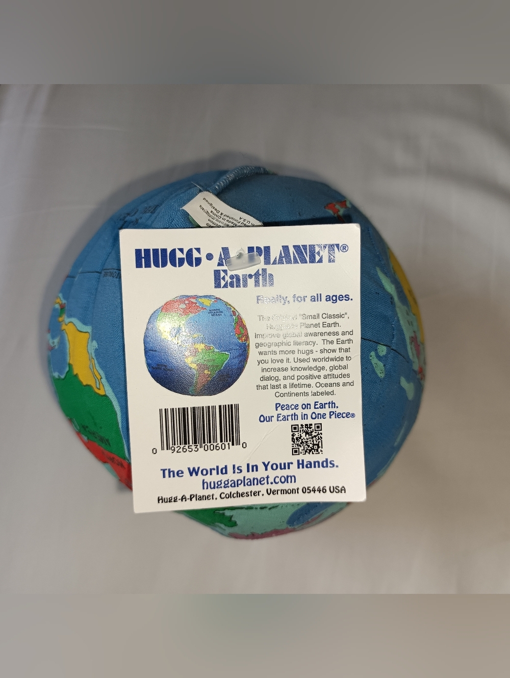 Hugg-A-Planet Earth Globe Fabric Pillow. Gift A Baby The World!